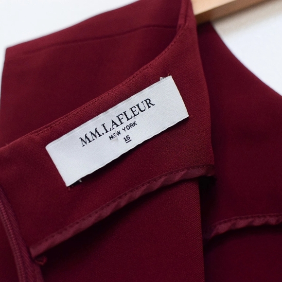 MM LaFleur Sarah Dress Pomegranate Red Dress Shift Size 16 - Picture 7 of 8